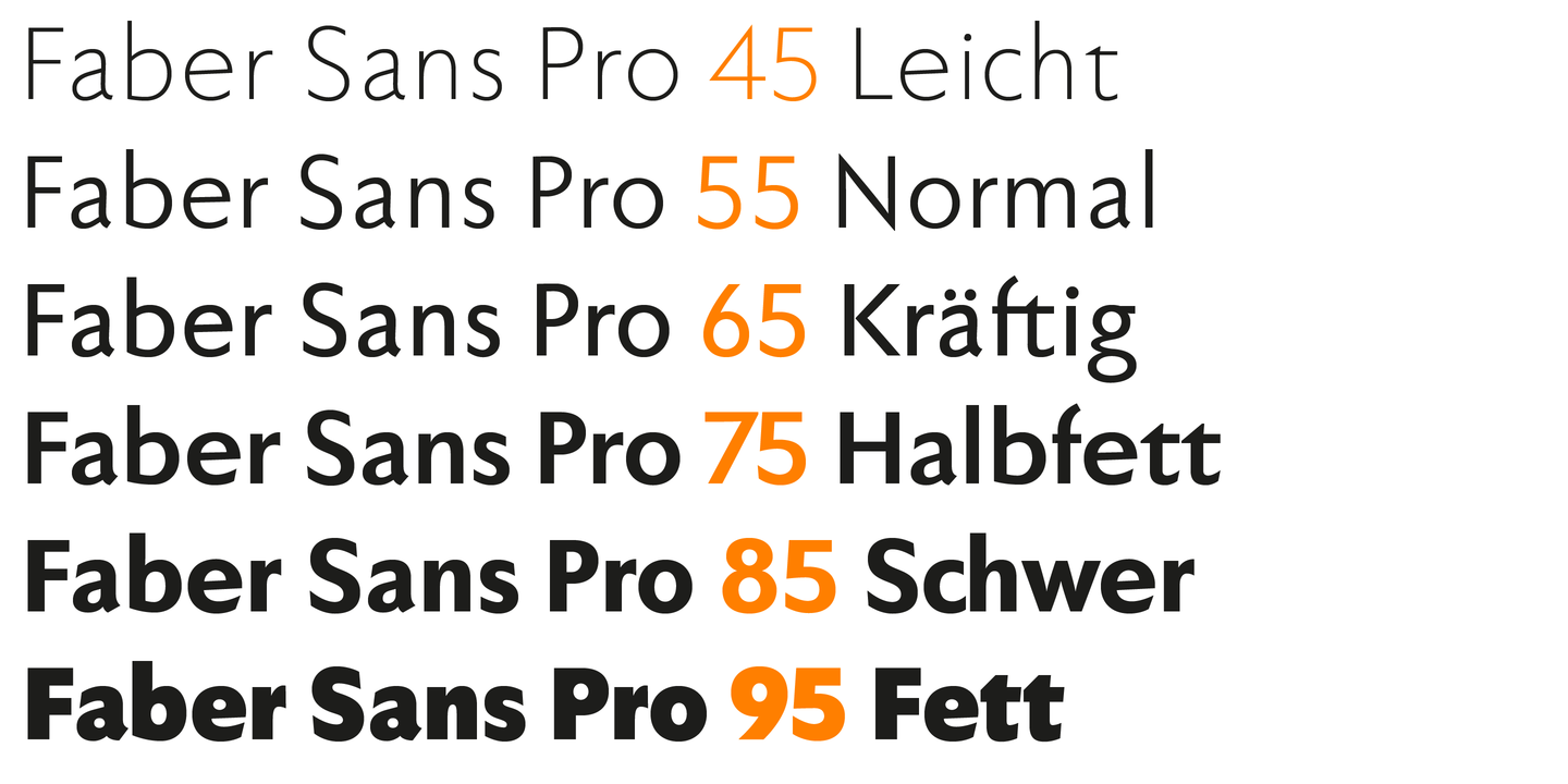 Пример шрифта Faber Sans Pro Normal
